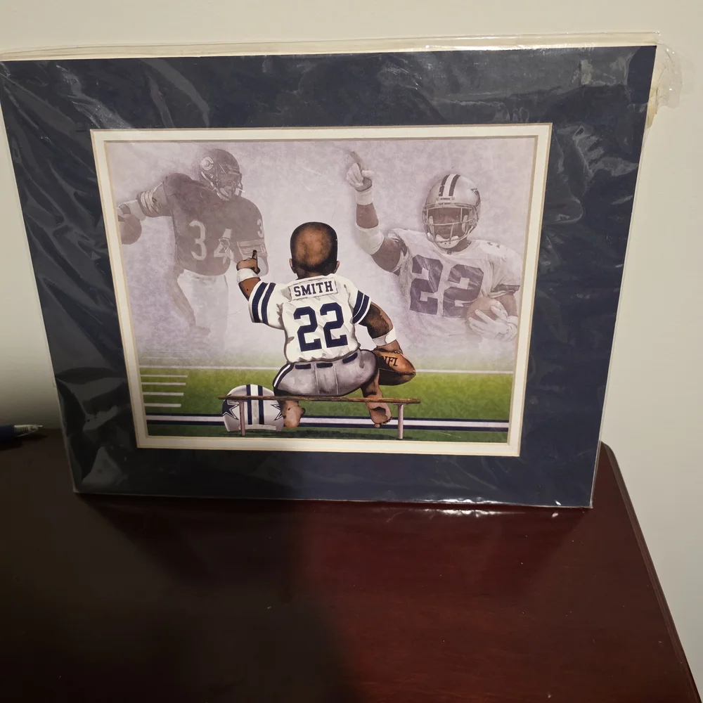 Dallas Cowboys #22 Football Tribute Art Print – Matted & Sealed - Picture 2 of 7